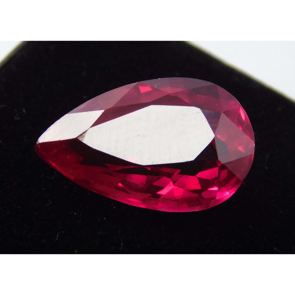Natural Red Ruby 7.85ct Pear Cut Certified Loose Gemstone