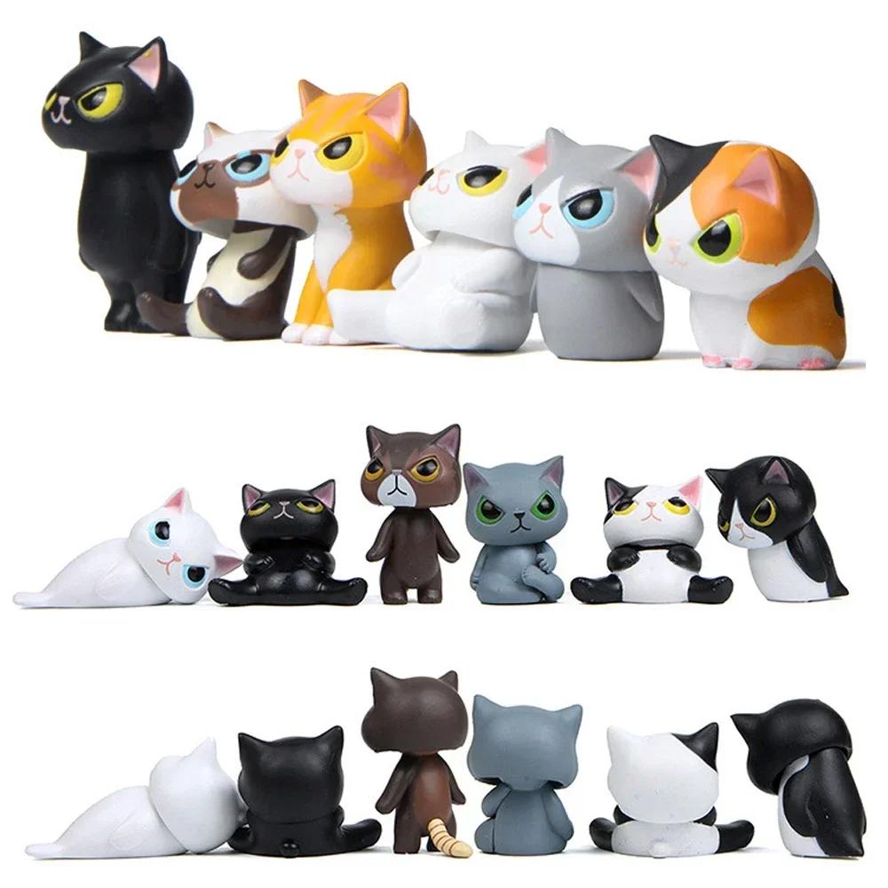 Detachable Hat Shapeshifting Animal Ornament Miniature Kitten Cat Figurines Gift for Kids Children Birthday Desk Home Decoration