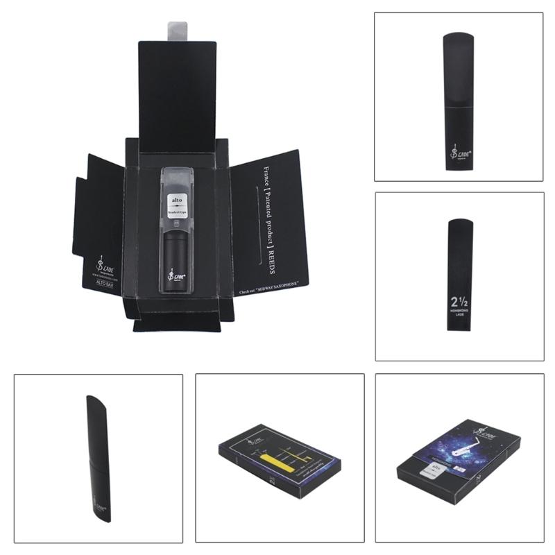 1PC Alto Sax Saxophone Reeds Black 2.5 Reed Alto Saxophone Reeds 2-1/2 Reed Strength 2.5 for Clarinet Soprano Alto Sax