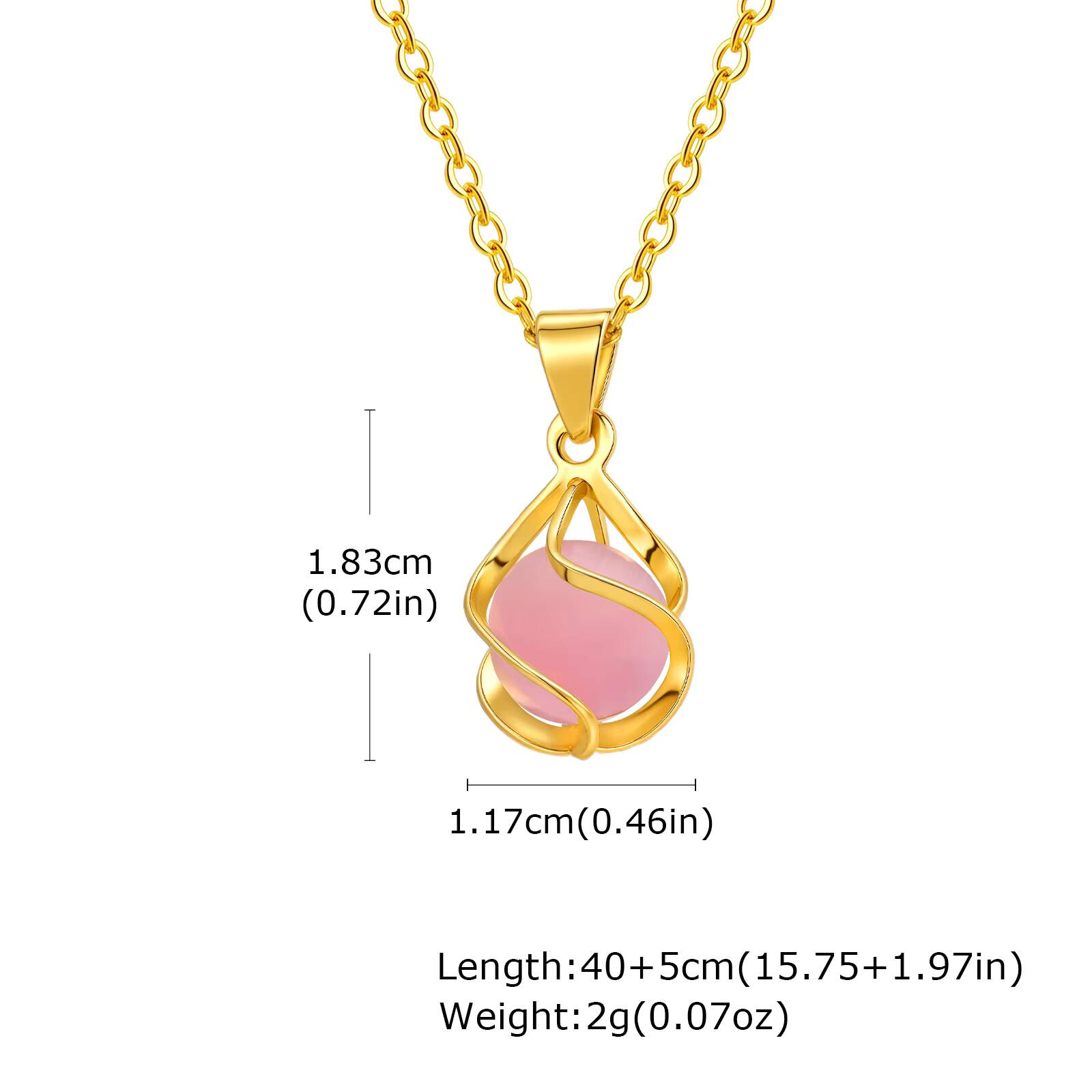 

Vnox Elegant Cubic Zirconia Pendant Necklace for Women Girls, Fashion Pink Crystal Charm Heart Jewelry Valentine s Day Gifts New