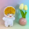 Xyrmync Plush Toy Hoodie & Pants Set, Fits 15-17cm Dolls, Clothing Coordination (Yellow)