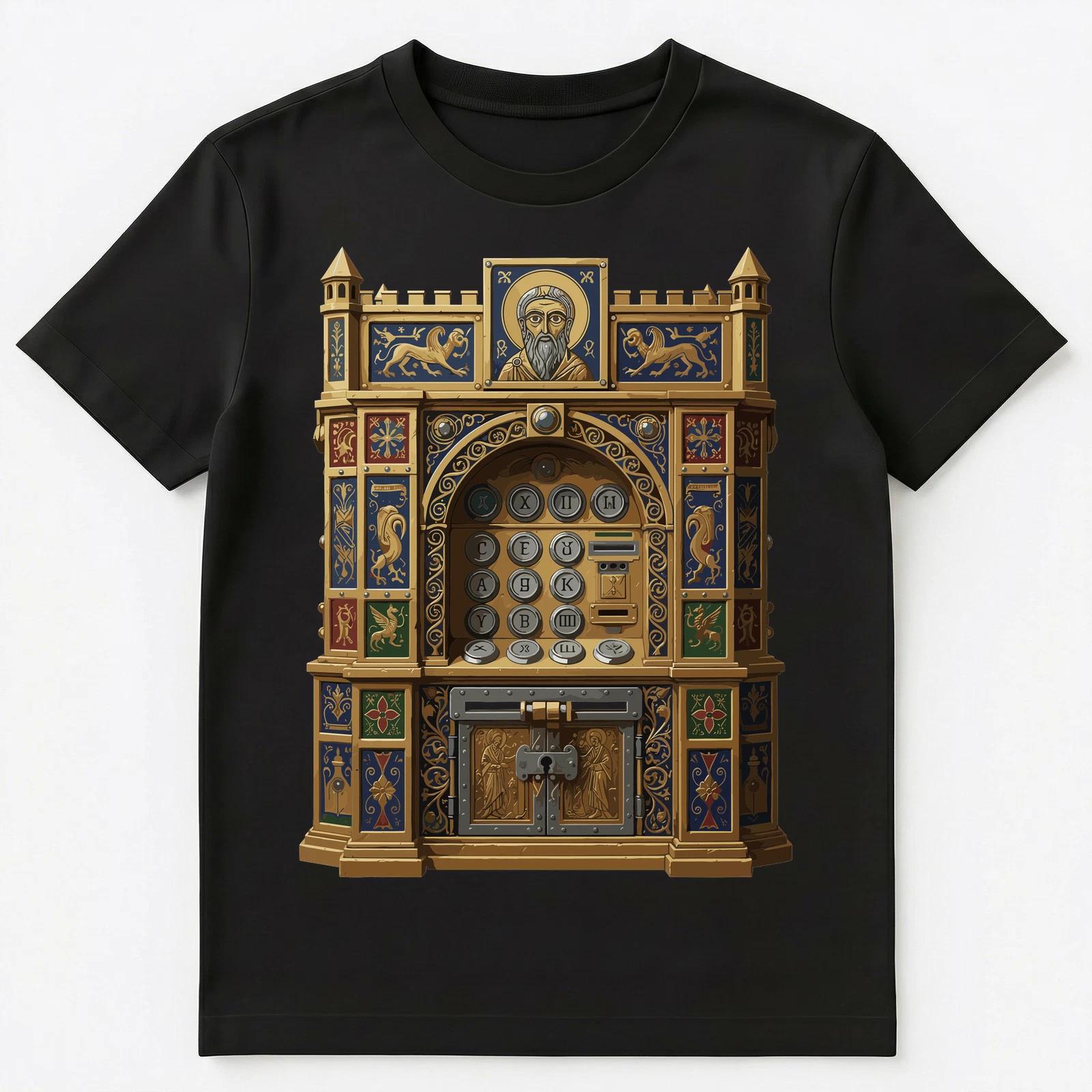 

Historian Ancient Cashpoint Machine Sacred Iconography Art Unisex T-Shirt L