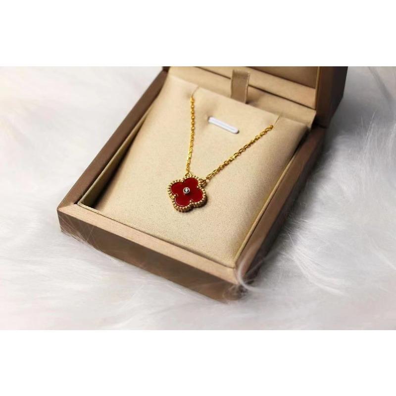 

Счастливое ожерелье с четырьмя листьями травы и одним цветком, подвеска Fritillaria golden