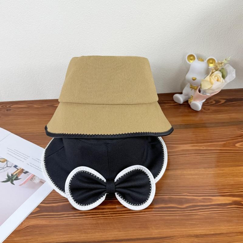 Korean Version Women's Bow Fisherman Hat Summer Sun Protection and Shading Sun Hat