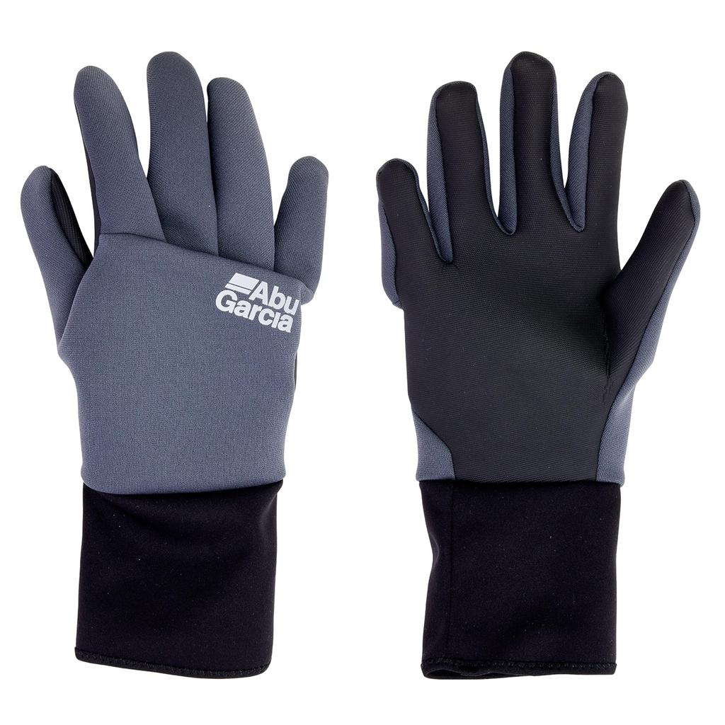 Abu Garcia Long Cuff Full Finger NP Gloves GRY M Size Cold Protection Neoprene