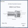 1" Hexagonal Barb Connector, 304 Stainless Steel for Water Pipe Hose, 316 Male Thread Plug