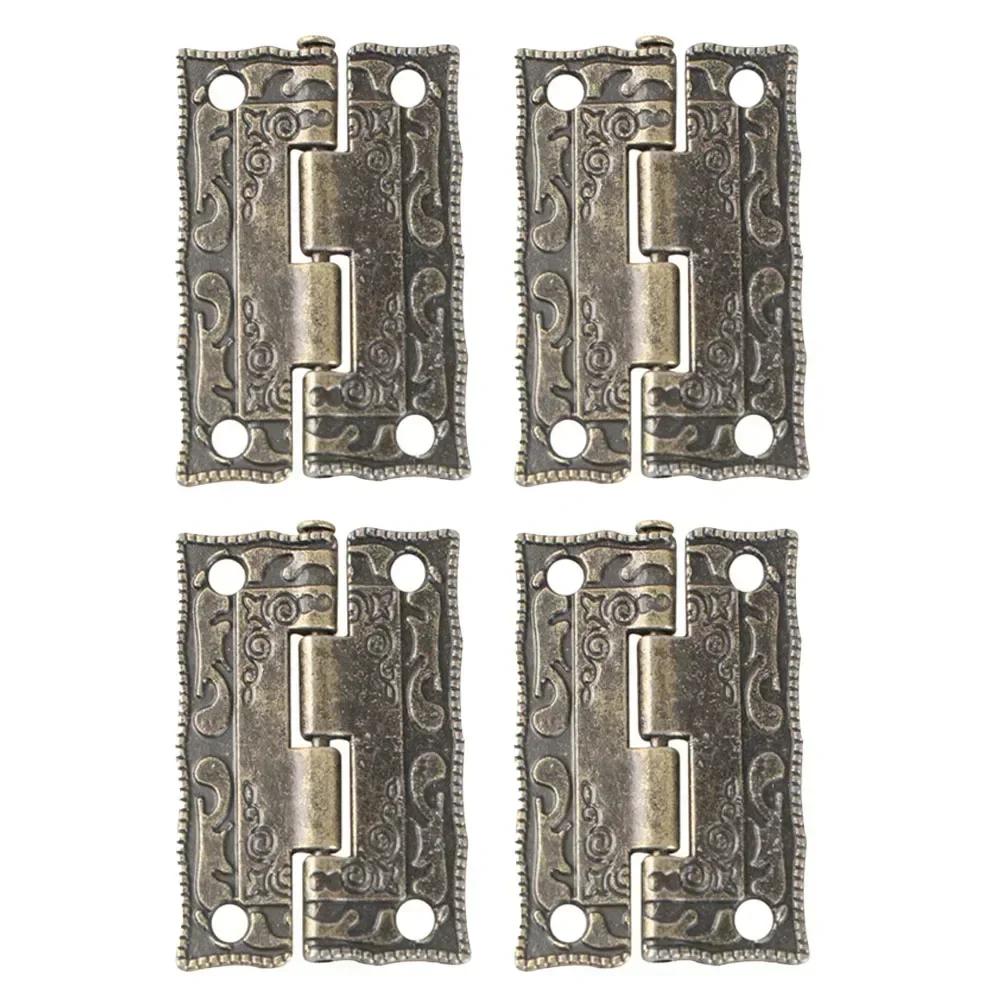 Door Hinges Hinges Antique Printing Bronze Easy To Install Retro Design Zinc Alloy Office Vintage Wooden Boxes