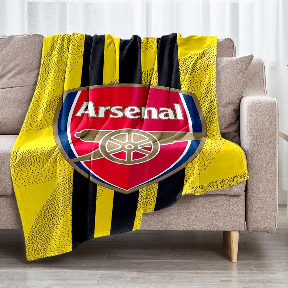Arsenal F.C Theme Printed Blanket - Perfect for Couch, Bed, Travel & Outdoor Use | Machine Washable, Cozy & Durable.