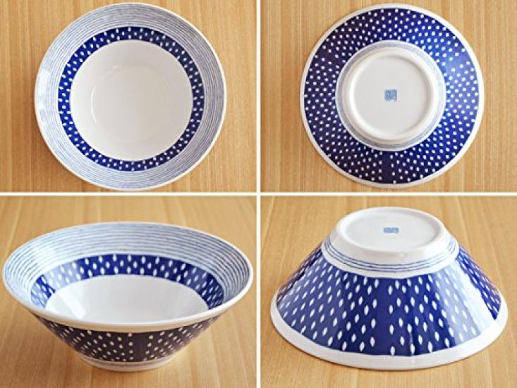 Tableware East Large Trapezoid Bowl, Tamajukusa, Aosou, 20.5cm