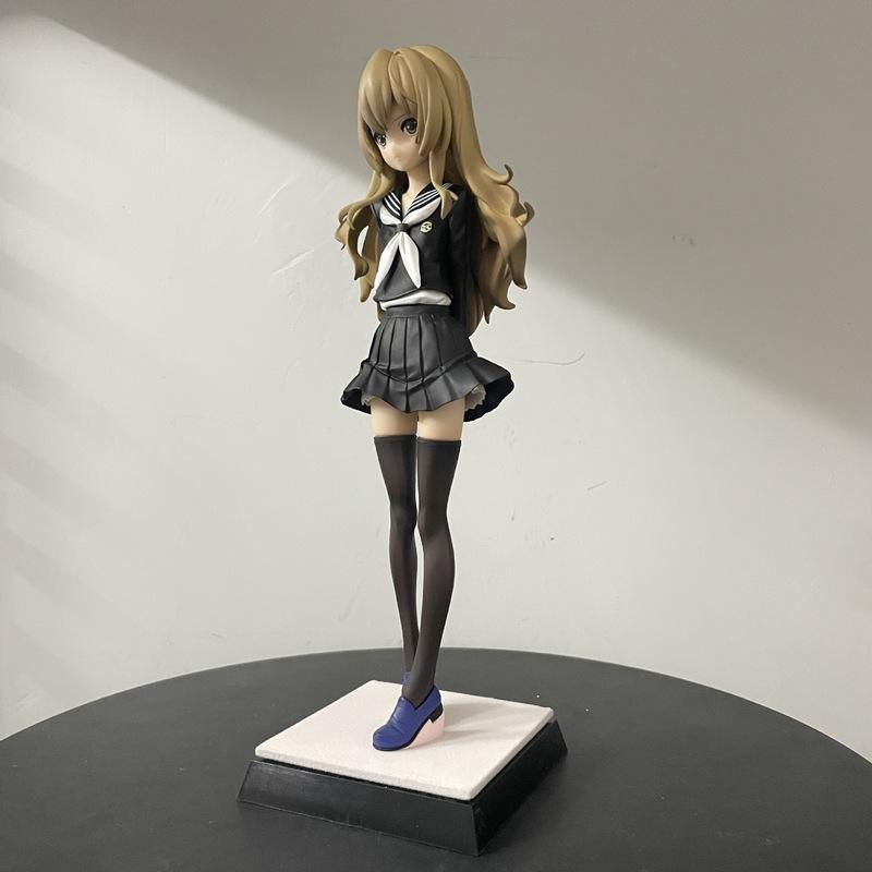 25cm Tiger×Dragon! Aisaka Taiga School Uniform Anime Girl Figure Model Statue Collection Desktop Decoration Ornament Toys Gifts