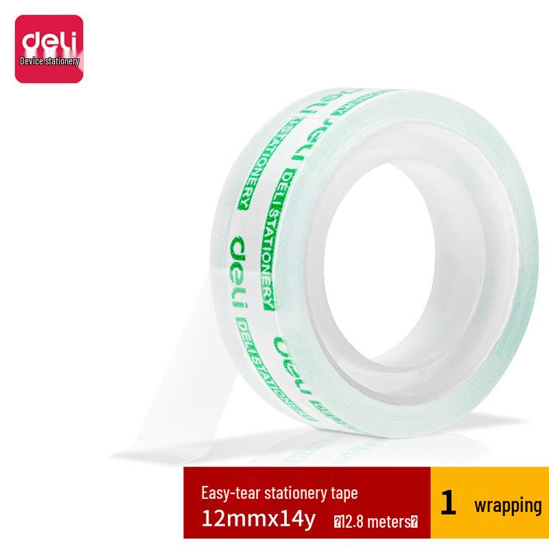 Compact Plastic Tape Dispenser with Rotating Core and Cutter