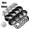 56mm Car Wheel Center Emblem Hub Stickers Logo Styling For Renegade Compass Wrangler Jk Grand Cherokee Wk2 Patriot Liberty