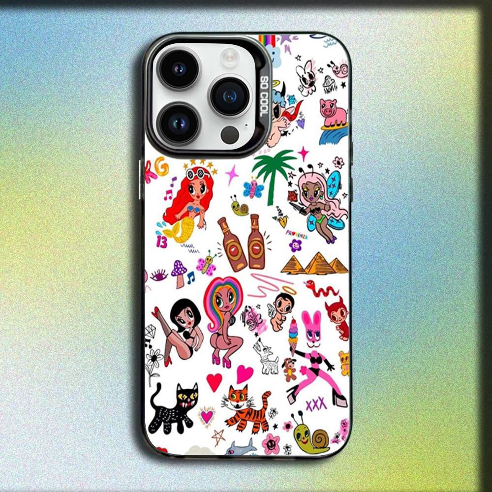 K-Karol G Manana Sera Bonito Phone Case For iPhone 16,15,14,13,12,11,Mini,Pro,SE,MAX Gray Matte Silicone Black Cover