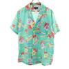 HAND OF PATERSON 90s Old Overall Handle Short Sleeve Aloha Shirt Men's Used