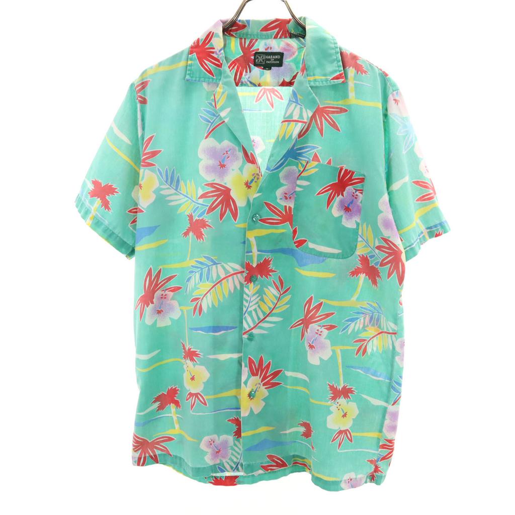 HAND OF PATERSON 90s Old Overall handle Short sleeve Aloha shirt Men's Used