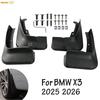 4 Stück Vorne und Hinten Schmutzfänger Spritzschutz für BMW X3 M-Sport G45 2025 2026 Kotflügel Schmutzfänger Auto Rad Zubehör
