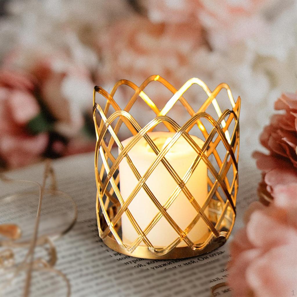 Stand, Ornament Candlestick Gold Iron Decorative Crafts for Home Decor