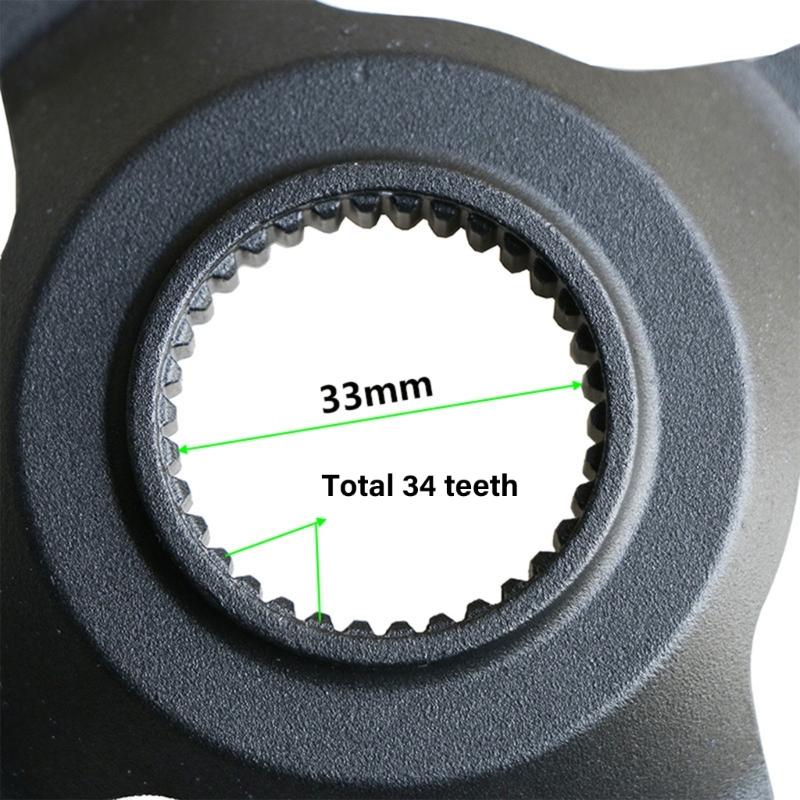 Electric Bike 104mm Chainring Adapter Spiders, Aluminium Alloy Torques Sensors Spiders Adapter for Electric Bicycles