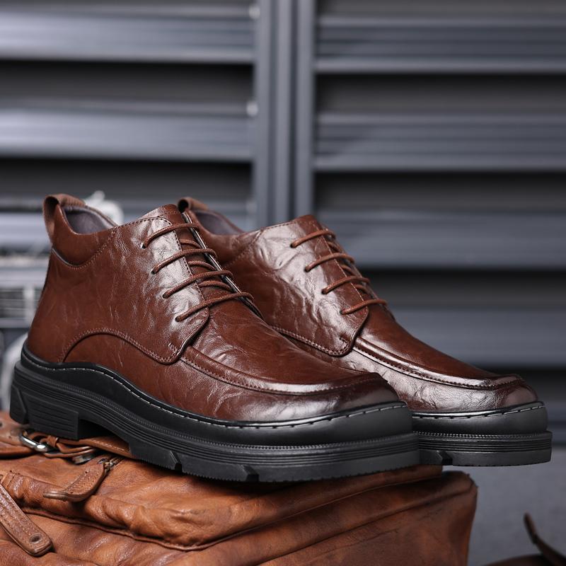 Fashion British Fashion Boots for Men Casual Winter Shoes Sneaker Outdoor Boots Non Slip Work Shoe Men Motorcycle Short Boots Zapatillas