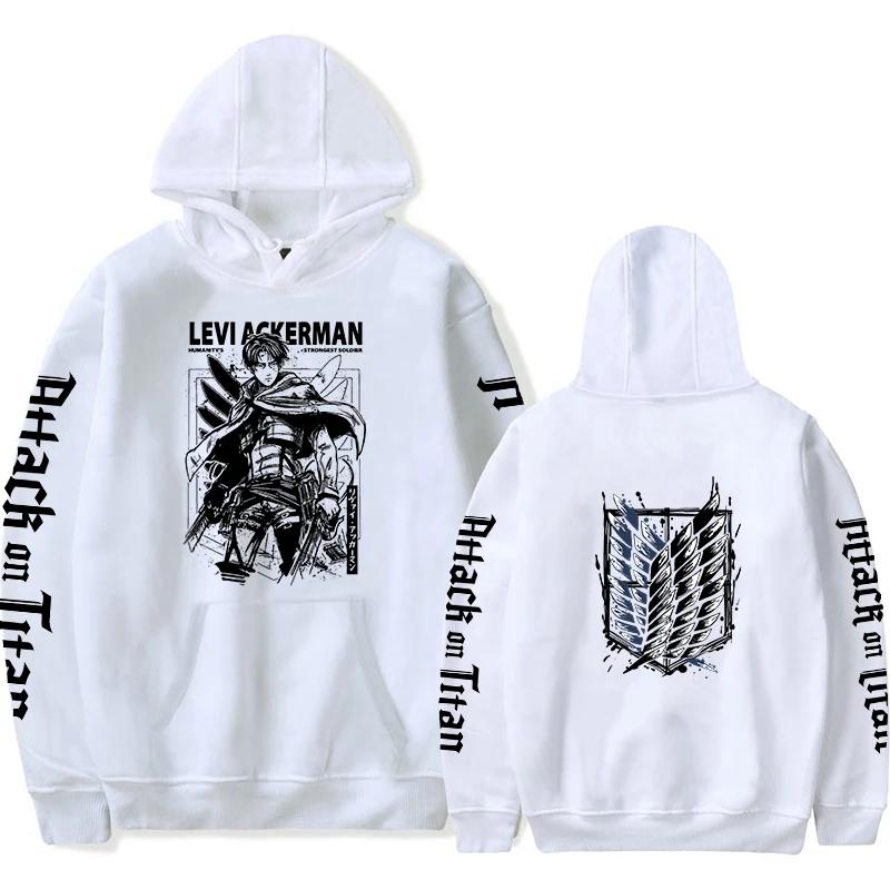 Newest Anime Hoodies Autumn Fleece Attack On Titan Couple Clothing Harajuku Pullovers Sweatshirts Levi Ackerman Tops Coat