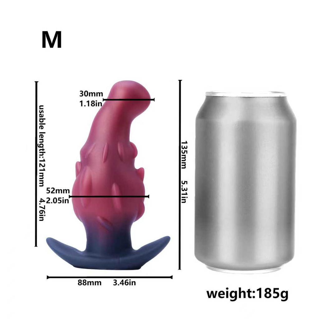 SM Male Sex Outing Wearing Irregular Anal Plug Soft Simulation dildo