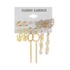 IF ME Fashion Resin   Earrings Set Checkerboard Heart Crystal Butterfly  Earring Women Jewelry Accessories