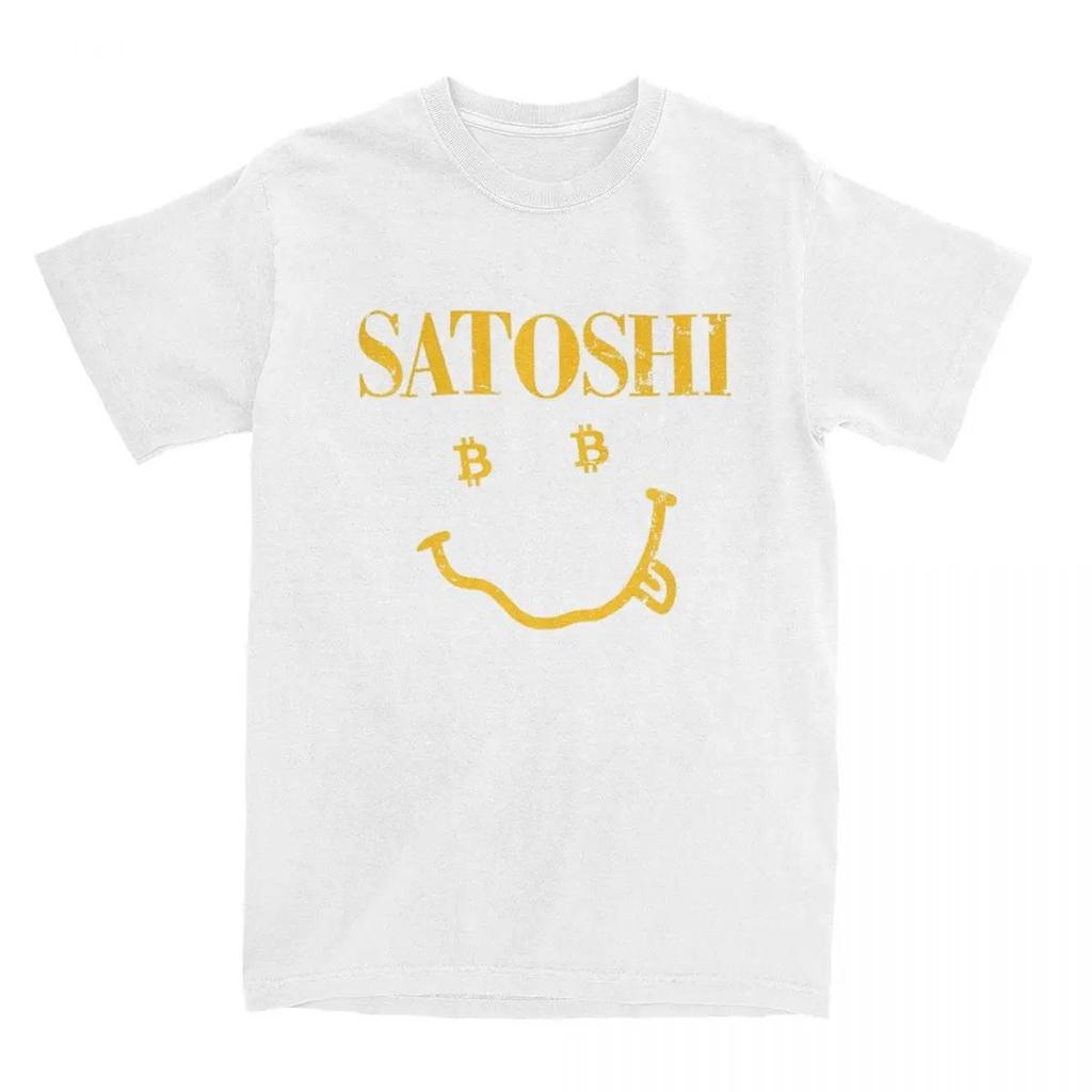 Man T Shirt Yellow Blockchian Bitcoin Satoshi T Shirts Harajuku Funny Summer Tee Shirt Y2K Funny Oversized high quality soft tee
