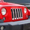 ABS Car Front Grille Decoration Ring Cover Stickers For Jeep Wrangler JK 2007-2017 Car Exterior Accessories