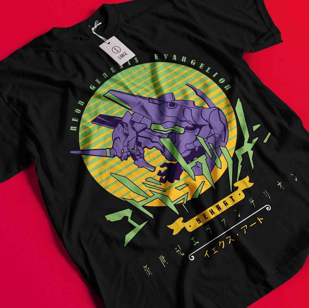 

Neon Genesis Evangelion T-Shirt Eva Shirt Asuka Tshirt Ayanami Tee Mari Misato AA125 S