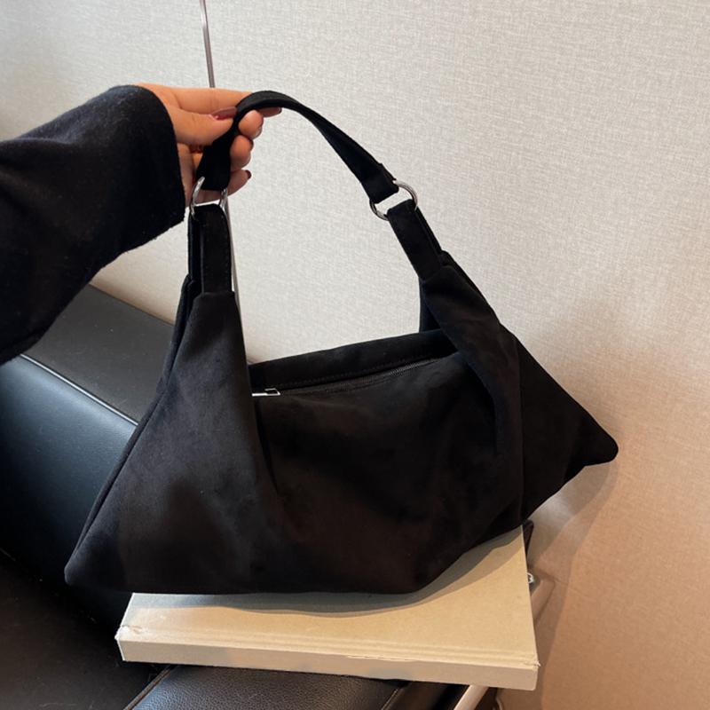 Frosted Vintage Women's Bag Large Capacity Shoulder Bag Solid Color Simple Casual Commuter Bags Autumn Retro Crossbody Bag CLE