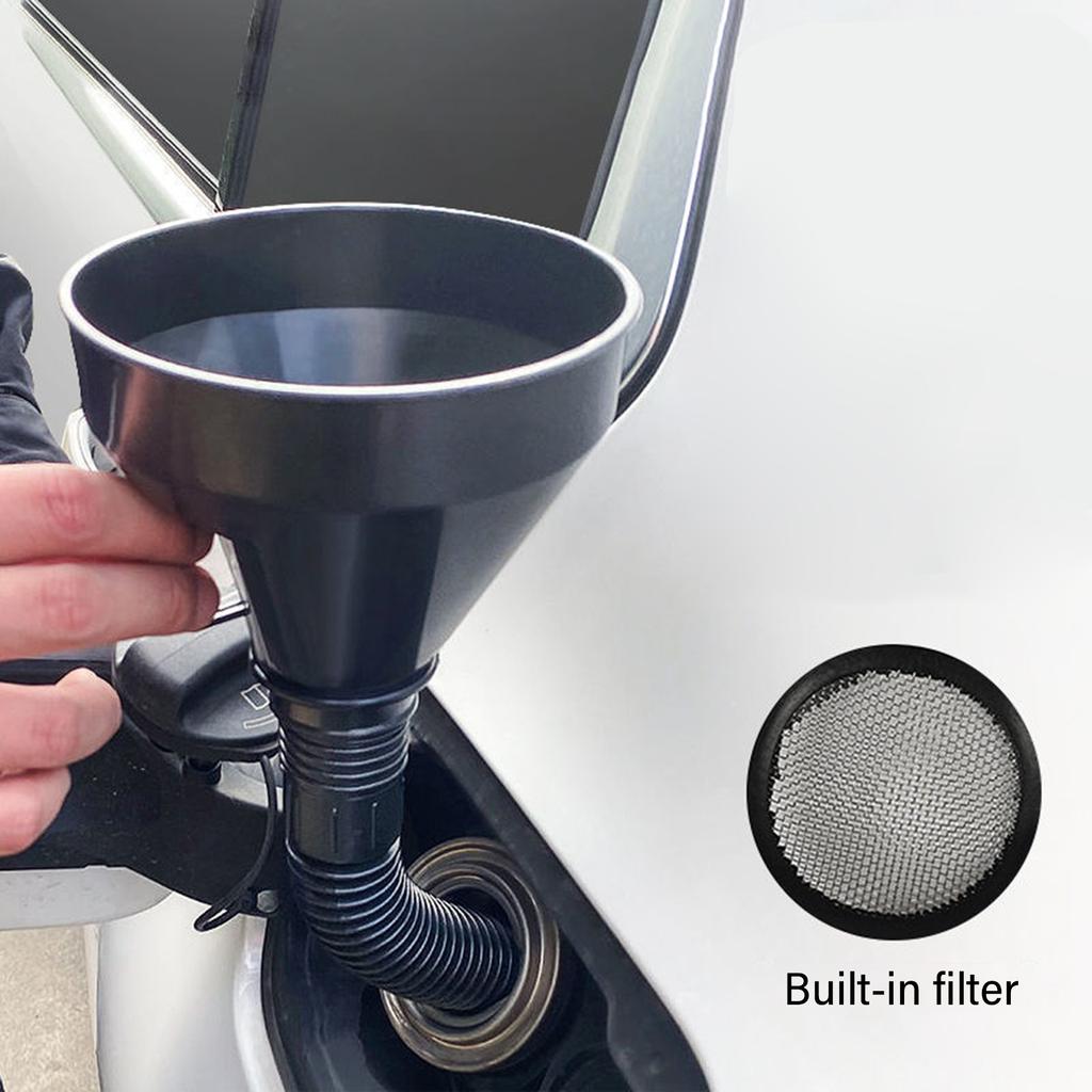 Fuel Funnel with Strainer Wide Mouth Designs Fuel Addition Funnel Debris Filter for Automotive & Motorbike Maintenance