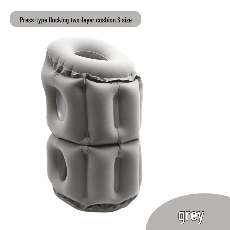 Lishen Flocked Inflatable Travel Pillow