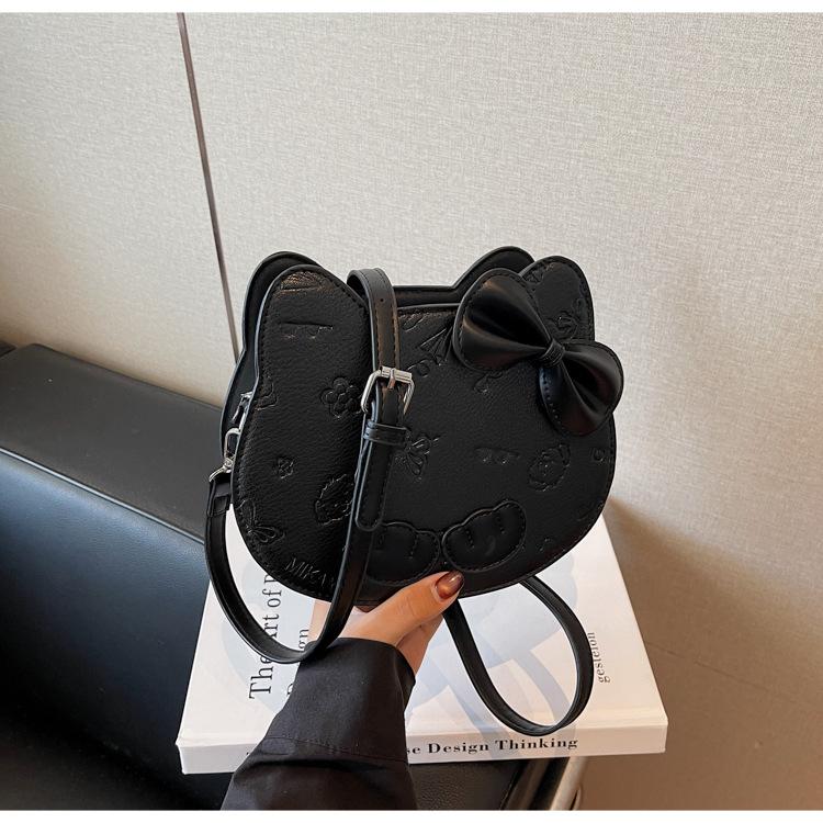 2025 New Simple and Cute Girl Pink Cartoon Bag Single Shoulder Crossbody Women's Bag High-end Texture with Cute