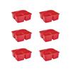 6Pcs Stacking Storage Basket With Handle Space Saving Organiser Box For School Office Supplies Kitchen Organization