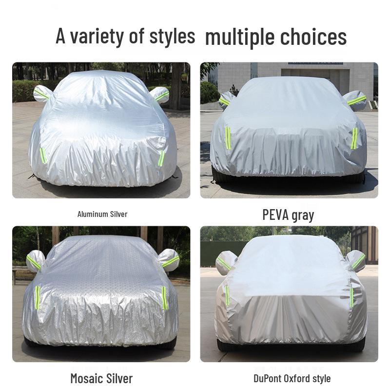 Full Car Cover: Dustproof, Sunshade, Heat Insulation, Summer Protection with 170T Polyester Taffeta