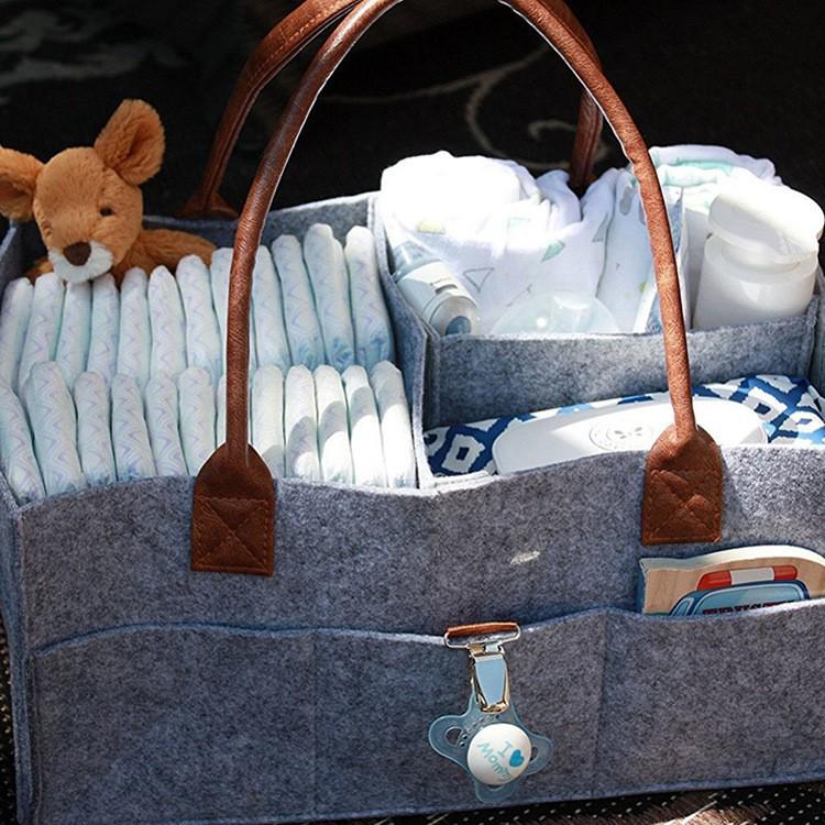 Kaiguang Felt Fabric Diaper Storage Basket for Moms