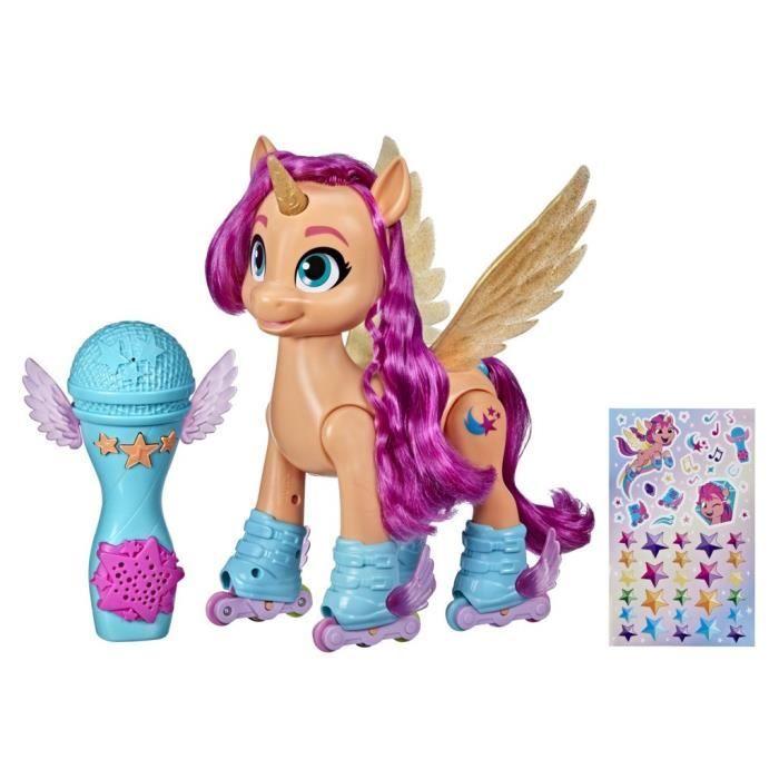 My Little Pony Sunny Starscout Chante En Rollers, Jouet 22,5 Cm Télécommande, 50 Réactions, Lumières Et Musique