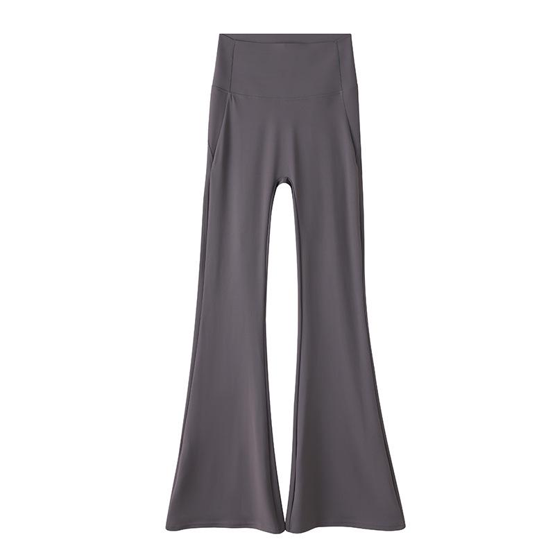 Women's Micro-Flare Yoga Pants: High Waist, Summer Wear, Tummy Control, Hip-Lifting, Elastic, Slimming, Fitness Flare Style.
