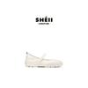 Cowhide~ Inner Height-increasing Sneakers Retro Round Head Double Velcro Casual Mary Jane Shoes Women