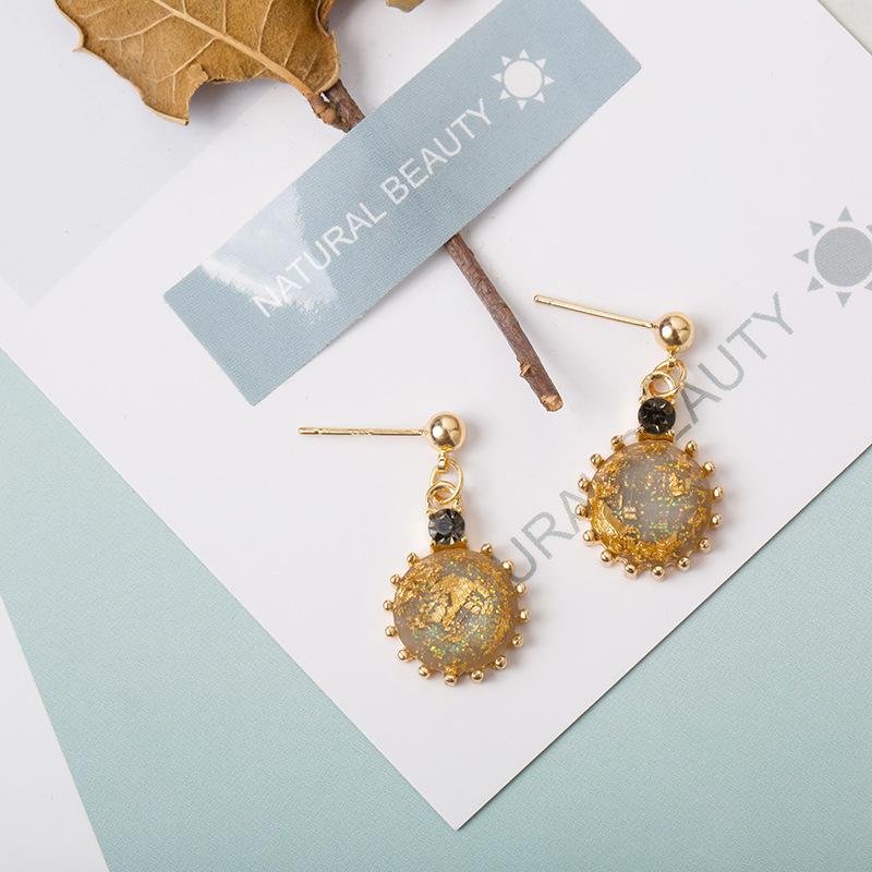 Meier S925 sterling silver needle zircon stud earrings - korean style, trendy, and forest-inspired