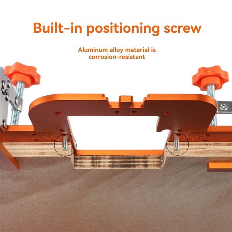 B97A-Grooving Curved Molded Handle-Free Aluminum Alloy U-Channel Positioner, Woodworking Auxiliary Tool Positioning