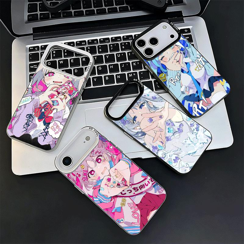 Anime Kwaii Girl Ins Style Shockproof Phone Case for iPhone 17 Air 16 16E 15 Pro Max 14 Plus 13 Mini 12 Back Cover Anti Fall Fun
