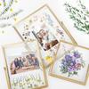 Gold Picture Frame Set - /w 68 Pcs Dried Flowers and Tweezer - Double Glass Frame for Pressed Flowers, Pressed Flower Frames for Handicrafts, Photo