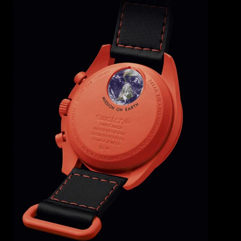 Swatch Męski Czarny Zegarek 42mm SO33O100 SO33O100