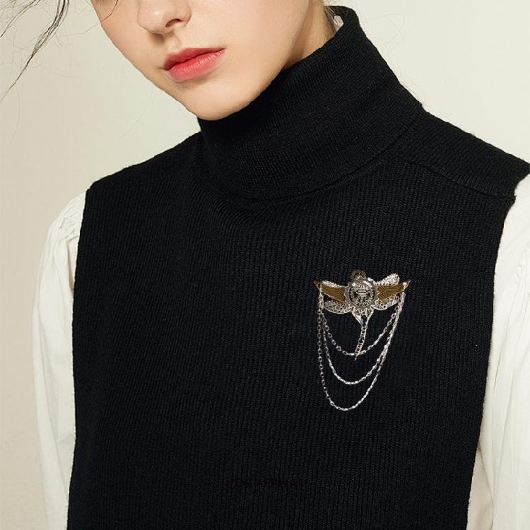 Wing Gear Hair Clip Brooch Clip Steampunk Hat Pin Decorative Corsage Pin