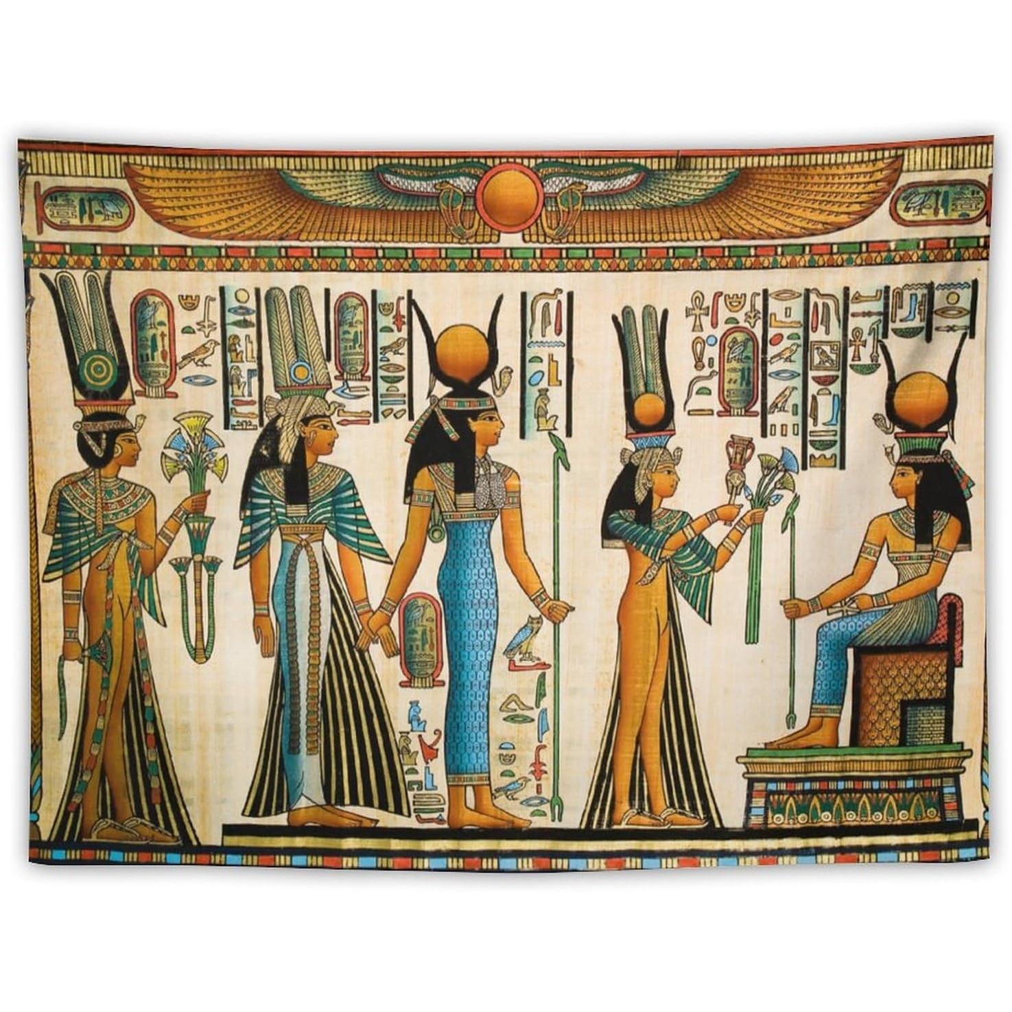Tapestry ddcbns Egyptian wall in vintage style historical 75x100