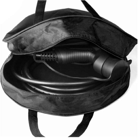 Round Cable Organizer Bag - Heavy Duty Water Resistant Cable Management Storage Bag - Perfect for Jumper Cables, RV Sewer Pipe, EV Charging Cord