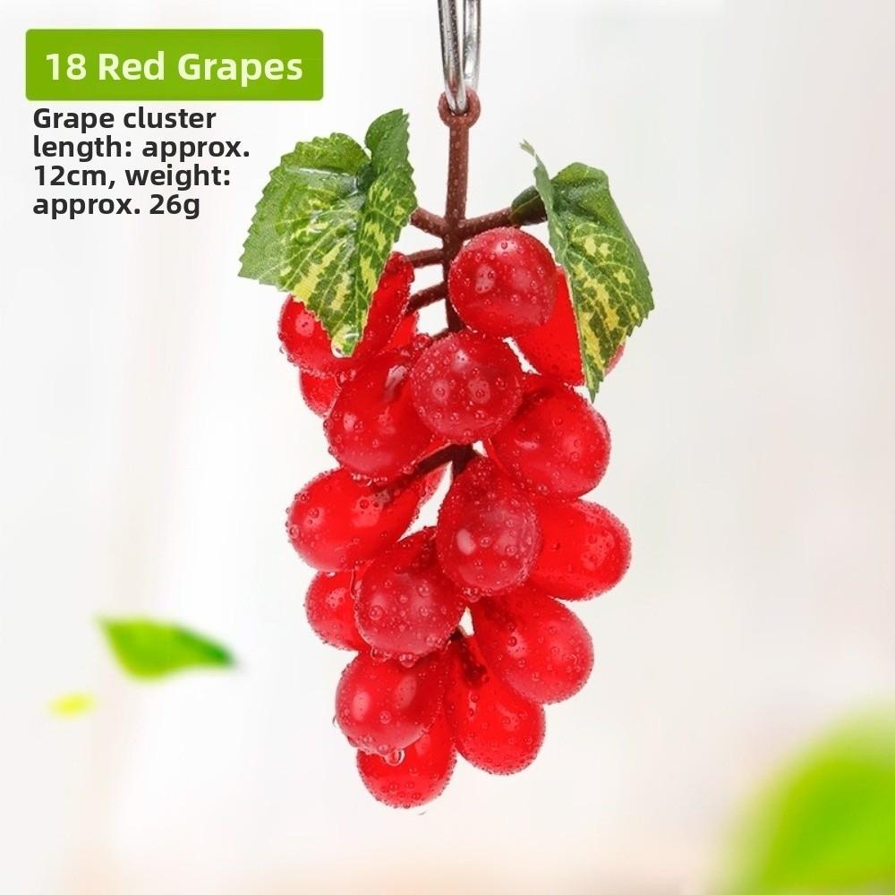 Realistic Artificial Grapes Bunches Decorative Simulation Artificial Faux Fruits Green Grass Fake Grape Bundles