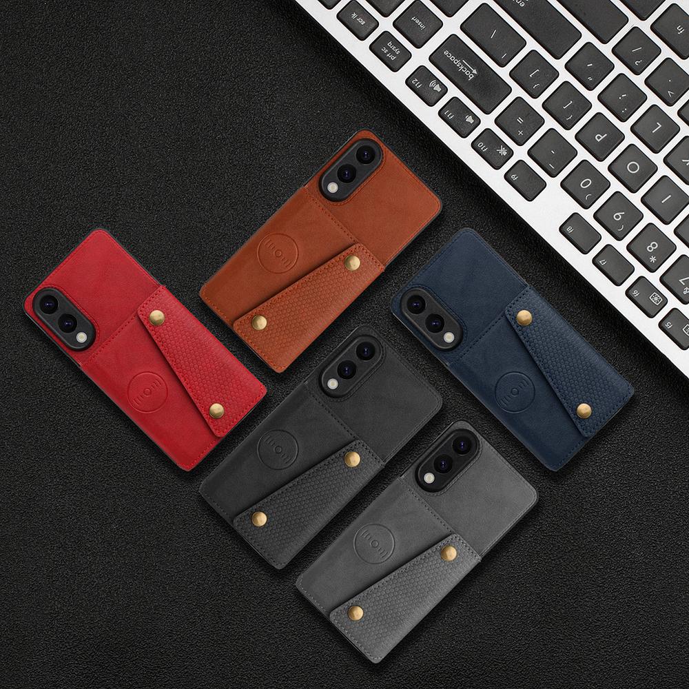 Leather Cover For Samsung Galaxy S25 Edge S24 A05 A05S A06 A15 A16 A25 A26 A33 A34 A35 A36 A53 A54 A55 A56 Card Slots Phone Case