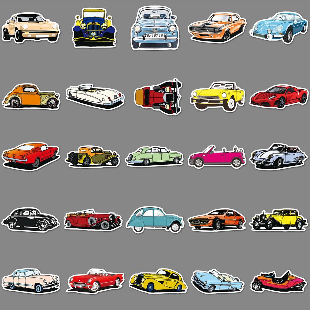 112 Waterproof Cartoon Car Stickers for Tablets, Scooters, Motorcycles, and Suitcases